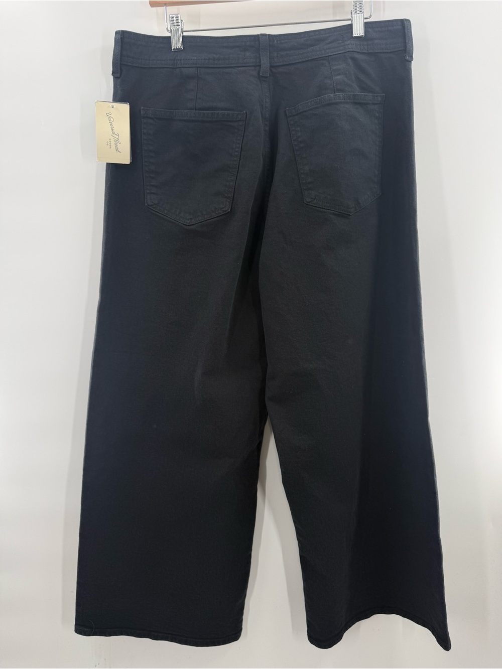 NWT High-Rise Sailor Wide Leg Ankle Jeans Universal Thread Black Relaxed Fit 14 - Picture 5 of 10